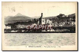 Old Postcard Evian les Bains View Jack Lake