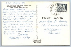 Lobster Boats, North Rustico Harbour Prince Edward Island, Vintage 1972 Postcard