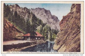 Trout Pool and Pavilion at Foot of Famous Seven Falls, South Cheyenn Canon, C...