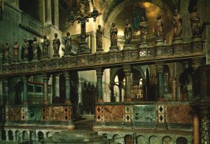 Postcard Basilica Of Saint Mark Ikonostasis Patriarchal Cathedral Venice Italy