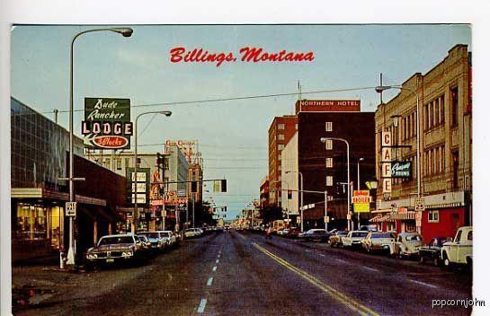 Billings MT VW Street Vue Cars Postcard