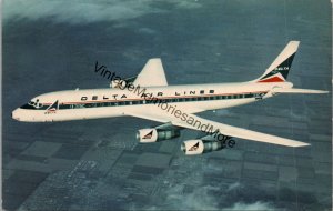 Delta's Modern Jet Fleet Douglas DC-8 FANJET Postcard PC292