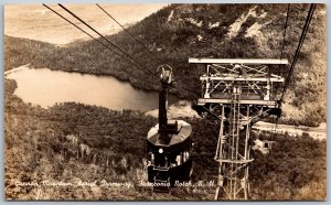 Vtg Franconia Notch New Hampshire Cannon Mountain Aerial Tramway RPPC Postcard
