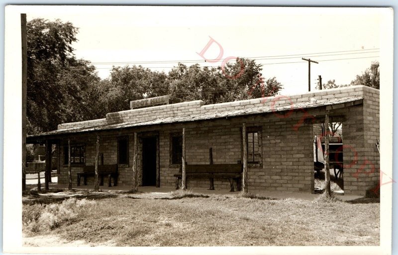 c1940s Dodge City, KS Boot Hill RPPC Old Brick Building Real Photo Postcard A101 