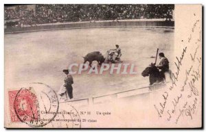 Postcard Old Bulls Bullfight a quite Race