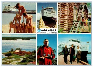 c1950's Ms Lord Selkirk II Luxury Liner Lake Winnipeg Canada Multiview Postcard