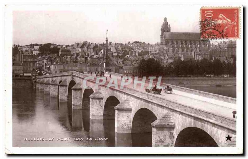 Old Postcard Blois The Bridge On The Loire