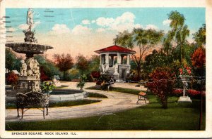 Illinois Rock Island Spencer Square 1926 Curteich