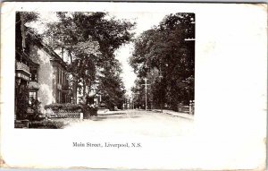 Postcard STREET SCENE Liverpool Nova Scotia NS AO0053