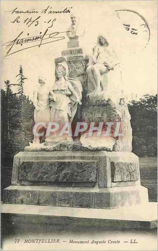 CPA Montpellier Monument Auguste Comte