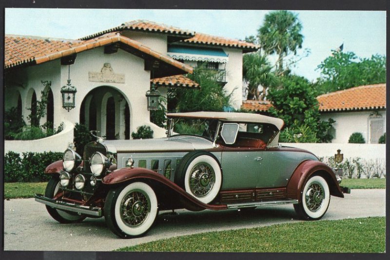 Classic Car Postcard 1930 CADILLAC V-16 Roadster, Fleetwood - Chrome