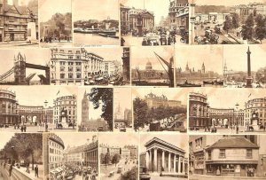 Set of 20 vintage postcards all England LONDON local motifs & architecture 