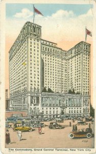 NYC The Commodore & Grand Central Station WB Postcard Postmarked 1925