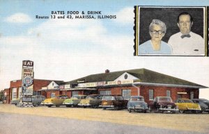 Marissa Illinois Bates Food and Drink Vintage Postcard AA65516 