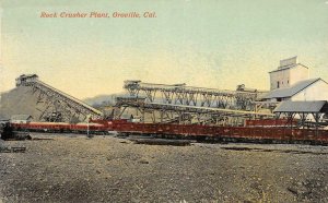 Rock Crusher Plant OROVILLE, CA Butte County Mining c1910s Vintage Postcard