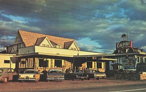 Kingston NY The Capri Restaurant Old Cars, Postcard