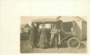 1920s Proud Owner Family Automobile RPPC Photo Postcard 20-8293