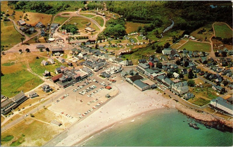 Aerial View of Short Sands Beach, York Beach ME Vintage Postcard M39