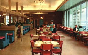 Vintage Postcard Interior View of Beautiful Restaurant New Kansas Turnpike KS