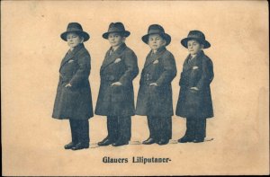 Circus Sideshow Little People Dwarfs Midgets Glauers Liliputaner Postcard