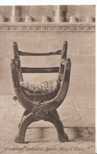 Hampshire Postcard - Winchester Cathedral - Queen Marys Chair - Ref ZZ6036