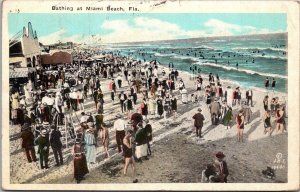 Florida Miami Beach Bathing Scene 1924