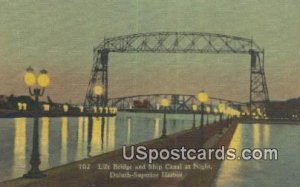 Lift Bridge, Ship Canal - Duluth-Superior Harbor, Minnesota MN Postcard