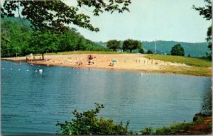 Vtg Watertown Connecticut CT Black Rock State Park Beach View Postcard