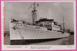 af8138 - VINTAGE POSTCARD Postcards - Ship Ciudad de Barcelona Sat Nav-