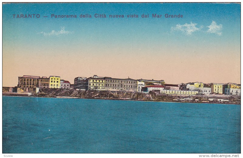 Taranto , Puglia,  Italy , 00-10s ; Panorama della Citta nuova vista dal Mar ...