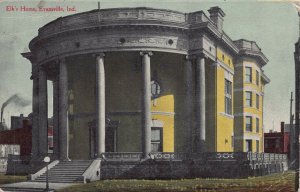 Postcard Elks Home in Evansville, Indiana~130550