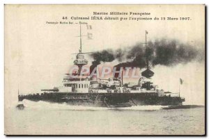 Postcard Old Boat Breastplate of War & # 39escadre