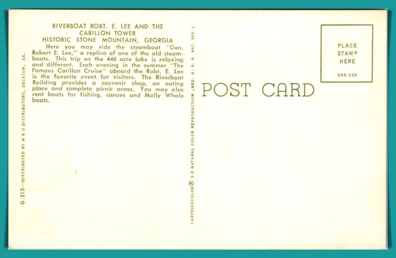 Georgia, Stone Mountain - Riverboat Robert E Lee - [GA-161]