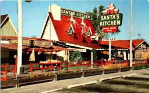 1950s Santa's Kitchen Santa Claus Shops Highway 101 California Postcard