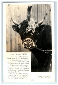 Andy D-day Bull Brookville OH Ohio Real Photo RPPC Postcard (DS10)