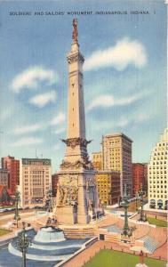 Indianapolis Indiana~Soldiers & Sailors Civil War Monument~1939 Postcard