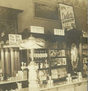 Rockwall TEXAS RP 1911 INTERIOR ICE CREAM PARLOR nr Dallas Plano SODA FOUNTAIN