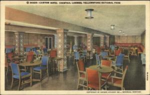 Yellowstone National Park Canyon Hotel Cocktail Lounge Postcard