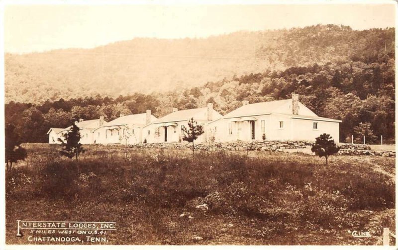 Chattanooga Tennessee Interstate Lodges Real Photo Vintage Postcard AA33091