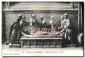 Old Postcard Cathedral Quimper Entombment of Christ