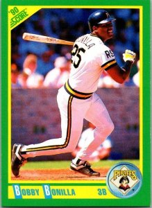 1990 Score Baseball Card Bobby Binilla Pittsburgh Pirates sk2589