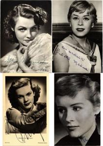 CINÉMA MOVIE FILM STARS FEMMES (Female) with AUTOGRAPHS 43 CPA