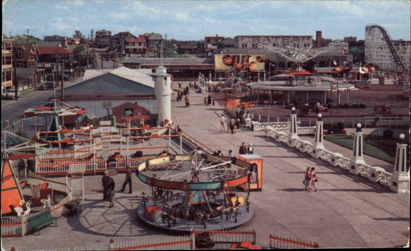 Nantasket Beach Massachusetts MA Paragon Park Merry Go Round Vintage PC