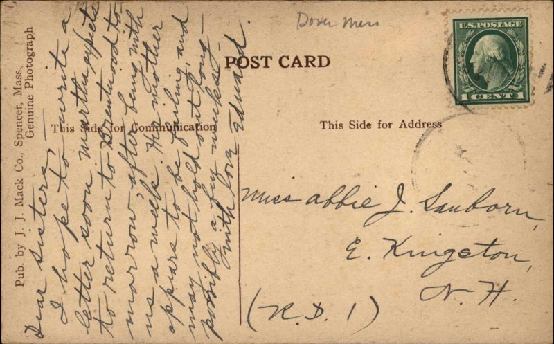 Dover MA Massachusetts Congregational Parsonage c1910 Real Photo Postcard