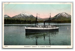 Vintage Early 1900's Steamship Corwin in Alaskan Waters ALASKA POSTED