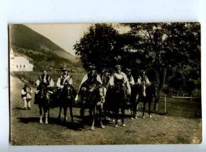 183821 UKRAINE Gutsuls riding Vintage photo postcard