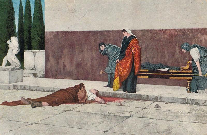 Early art postcard Russia NERO `s Death by SMIRNOV