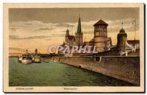 Old Postcard Dusseldorf Rheinpartie