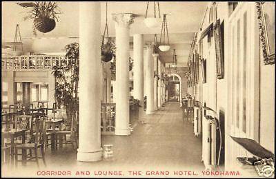 japan, YOKOHAMA, The Grand Hotel, Corridor Lounge 10s