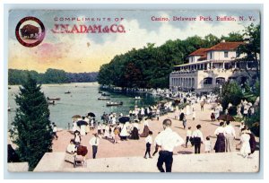 1915 Casino Delaware Park, Buffalo New York NY Advertising Postcard
